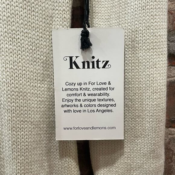 NEW For Love and Lemons Knitz Alpine Knit Round Neck Sweater Dress Size Large - Picture 7 of 11